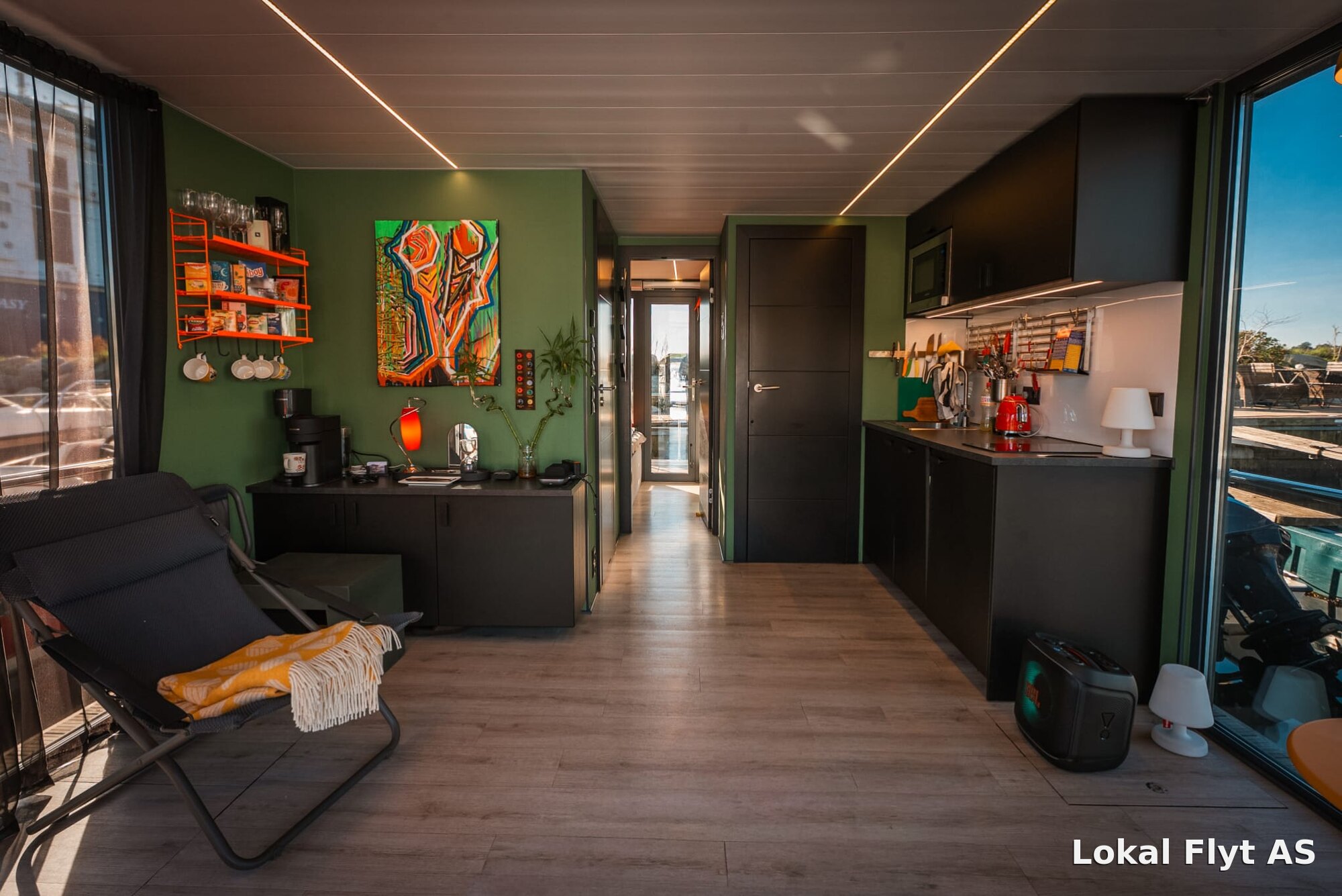Interior of the houseboat